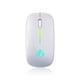 thumbnail image 5 of Tholdsy Ratón recargable para ordenador portátil, compatible con Bluetooth, V5.0, receptor inalámbrico, luz azul, repuesto, modos dobles plateados Plata Modos dobles 2piezas, 5 of 6