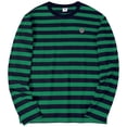 thumbnail image 3 of MLANM Men's Casual Cotton Striped Crewneck Long-Sleeve T-Shirt Basic Pullover Tee Shirt, 2XL Green Navy, 3 of 7