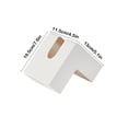thumbnail image 6 of Modern Plastic Tissue Box Holder with Non-Slip Silicone Base, One-at-a-Time Dispensing Desktop Tissue Organizer for Living Room, Bathroom, Office (Black/White), 6 of 6