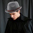 thumbnail image 3 of vlrwzc Grey Classic Bowler Hat, Vintage Round Top Derby Hat for Party and Daily Use, 3 of 7