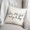 thumbnail image 2 of Creative Products Give To God And Sleep 18x18 Spun Poly Pillow, 2 of 2
