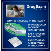 10 Pack - DrugExam Fentanyl Strips for Rapid Detection, Urinary Drug Testing, One-Step Quick Results, Easy-Read Urine Drug Test Strips, Synthetic Opioid Detection Drug Testing Strip