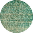 thumbnail image 1 of Ahgly Company Indoor Round Abstract Dark Sea Green Abstract Area Rugs, 3' Round, 1 of 6