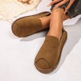 thumbnail image 6 of Solid Round Toe -On Loafers for Women Casual Comfort Walking Shoes, 6 of 9