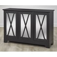 thumbnail image 3 of TMS Reflections Transitional 52” Wide Dining Room Sideboard Buffet with Mirrored Doors, 35.4” High, Black Finish, 3 of 7