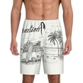 thumbnail image 1 of Fotbe Summer Vacation Scene With Camping Van Pantalones Cortos de Pijama para Hombre, Ropa de Dormir, Pantalones de Pijama Cortos para Hombre-XX-Large, 1 of 6