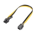 thumbnail image 1 of Unique Bargains PCIe Cable 6 Pin Female to 8 Pin (62) Male PCI Express Power Adapter Cable GPU Power Supply Cable 320mm, 1 of 6
