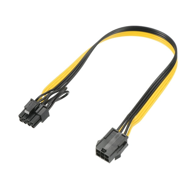 Unique Bargains PCIe Cable 6 Pin Female to 8 Pin (62) Male PCI Express Power Adapter Cable GPU Power Supply Cable 320mm