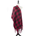 thumbnail image 3 of StylesILove Women Fluffy Buffalo Check Tassel Cozy Scarf Winter Shawl Fashion Wrap, 3 Colors (Red), 3 of 3