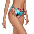thumbnail image 4 of RELLECIGA Women's Strappy Crossing High Cut High Waisted Bikini Bottom, 4 of 6
