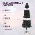 thumbnail image 7 of 6ft Rose Gold Prelit Christmas Tree with 150 Warm White LED Lights, Tinsel Artificial Xmas Tree with Metal Stand for Home Office Party Holiday Decor, 7 of 7