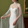 thumbnail image 7 of Pearl Accented Bridal Cape, Long Mesh Arm Cover Wrap, One Size, 7 of 7