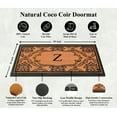 thumbnail image 5 of A1HC Natural Coir and PVC Monogrammed Floral Design Door Mat, 30" x 60", Anti-Shed Treated Durable Heavy Duty Front Door Mat for Outdoor Entrance, 5 of 7
