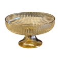 thumbnail image 3 of Tazón de fruta decorativo Tazón de refrigerio Tazón de postre redondo multifuncional Tazón de pedestal decorativo Tazón de fruta de pedestal para mesa Oro mayimx Tazón de frutas, 3 of 9