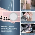 thumbnail image 4 of ELEHOLD Slim Magnetic Mag-Safe Case for Samsung Galaxy S25 Edge, Shockproof Matte Protective Drop Protection Anti-Fingerprint Grip Camera Lens Bumper Case Cover with Screen Protector,Pink, 4 of 6
