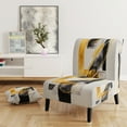 thumbnail image 2 of Designart "Glamorous Art Deco Abstract II" Chaise d'Appoint Noire Abstraite - Fauteuil Moderne pour Salon, 2 of 7