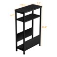 7.1" Narrow Side Table for Small Spaces, 3 Tier Small End Table with