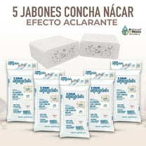 T.Taio Esponjabon Soap Sponge with Mother-of-Pearl – Brightening Exfoliating Bar – 4.2 oz – 5 Pack