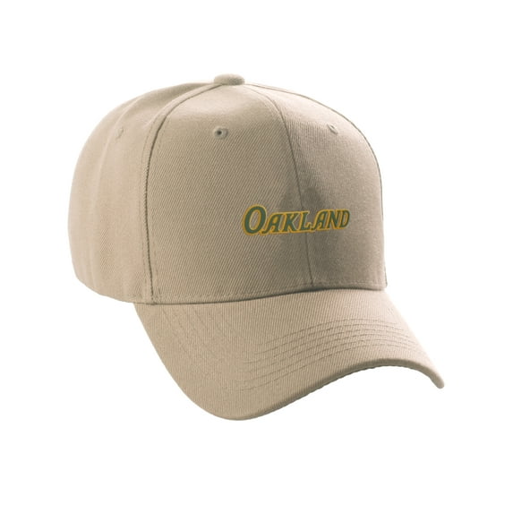 Daxton USA States Classic Structured Golf Dad Hat Cap, Khaki Hat Oakland