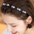 thumbnail image 4 of Diademas con diamantes de imitación para mujeres y niñas, diadema floral adornada para bodas, fiestas de graduación, 4 of 5