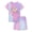 Egg Sandwich, variant on Beezizac Cotton Pajama for Girls Tie Dye Checker & Face Short Sleeve Set 2-Piece Cute PJ Sleepover Size 10