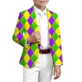 thumbnail image 3 of Kiijoy Toddler Boys Carnival Suit Jacket Lapel Single Party Blazer, Sizes 3-4, 3 of 3