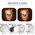 thumbnail image 6 of Gaeub Satanic Skull In Flames In The Darkness Foldable Auto Sun Blocker Visor, Sunshade for Car Front Window, Keeps Your Vehicle Cool - Medium, 6 of 7