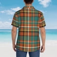 thumbnail image 4 of Honeii colorful plaid Print Men’s Hawaiian Shirt,Classic Button-Down Short Sleeve Shirt, for Beach, Vacation, and Outdoor Activities,Small, 4 of 7