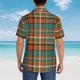 thumbnail image 4 of Balery colorful plaid Camisas hawaianas de manga corta para hombre, camisas playeras de corte holgado, camisas de vacaciones con botones,XX-Large, 4 of 7