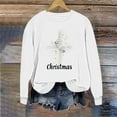 thumbnail image 5 of Ounisa Womens Crewneck Sweatshirt Long Sleeve Christmas Cross Print Terry Casual Cute Pullover Top Sweater, 5 of 6