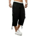 thumbnail image 2 of Franhais Men's Cargo Shorts Solid Color Relaxed Fit Shorts Outdoor Multi-Pocket Work Casual Shorts, 2 of 3