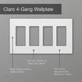thumbnail image 6 of Lutron SC-4-TP Satin Colors 4-Gang Wallplate, Taupe, 6 of 6