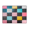 thumbnail image 5 of Yayeee Area Rugs for Living Room 6.7'x4.8' Non Slip Washable Bedroom Floor Carpet, Pink Checkered Pattern, 5 of 6
