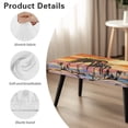 thumbnail image 7 of POLERO Dining Bench Cover Washable Fabric Piano Bench Seat Cover Removable Rectangle Seat Cushion Protector for Home Garden, Bedroom, Hotel (Tropical Palm Tree Sunset), 7 of 7