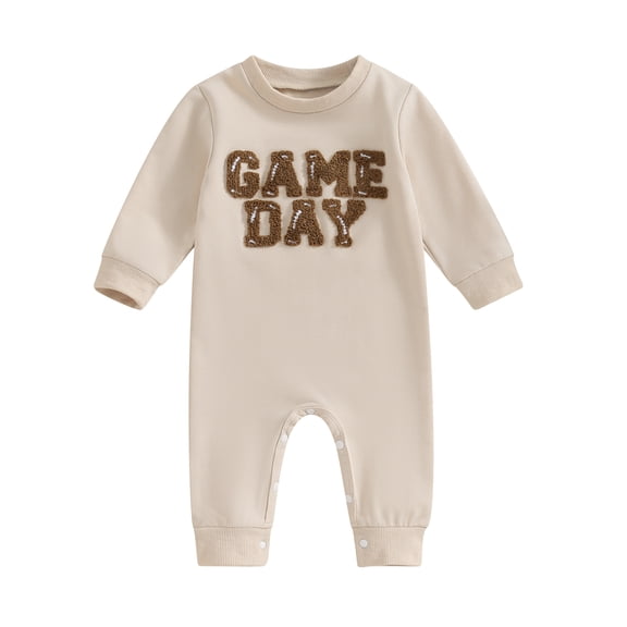 Bagilaanoe Newborn Baby Girl Boys Jumpsuit Letters Print Long Sleeve Bodysuit 3M 6M 12M 18M Infant Fall One Piece Romper
