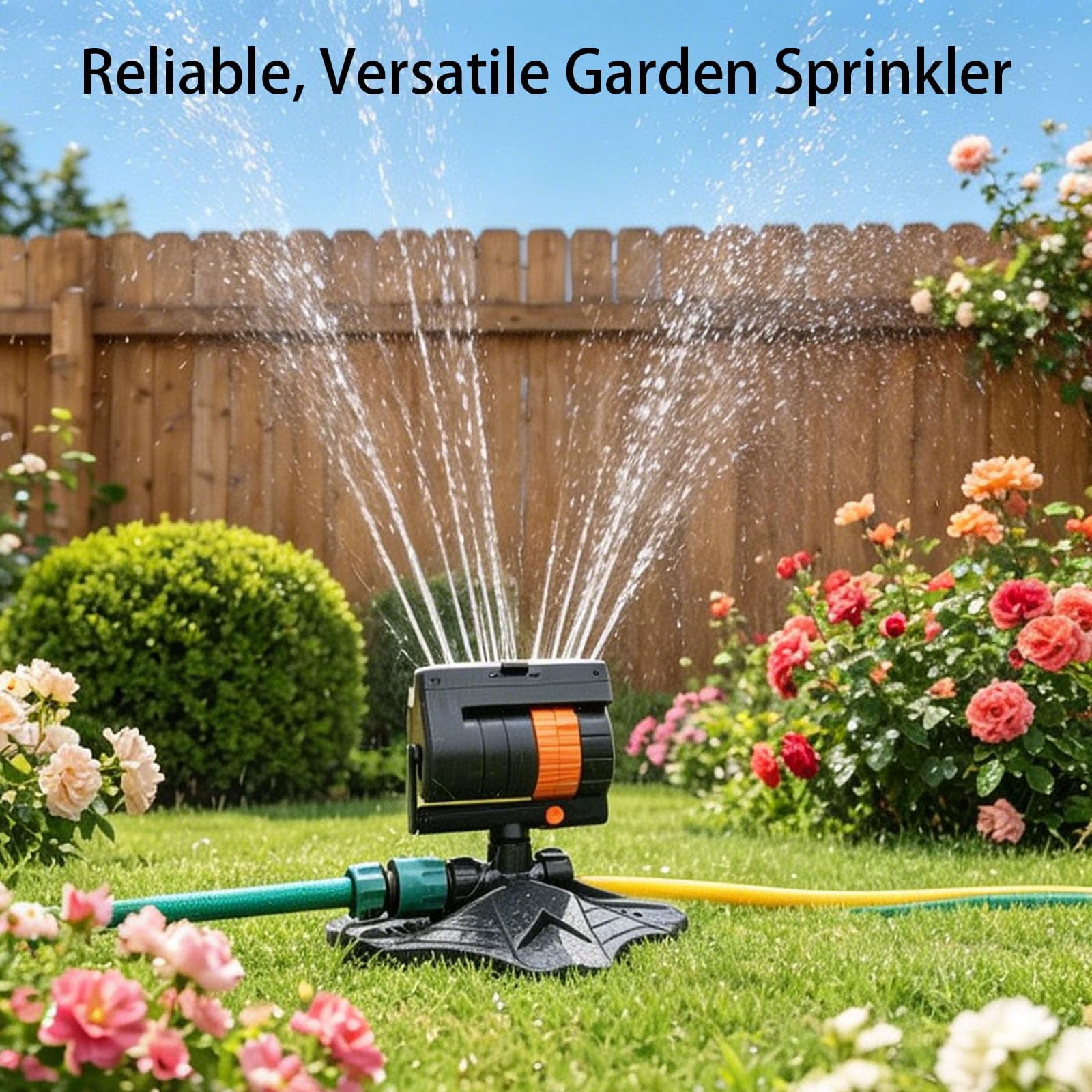 Adjustable Oscillating Sprinkler with Wide Coverage – 16‑Nozzle Lawn Sprinkler with Dual‑Zone Water Timer, 4 Modes, for Yard & Garden