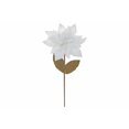 thumbnail image 1 of Long Stem Felt Poinsettia Pick (White), 1 of 3