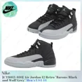 thumbnail image 1 of N I-K-E A i r-Jor-dan 12 Retro Barons Black and Wolf Grey CT8013-010 Men's US4-14 NEW, 1 of 6