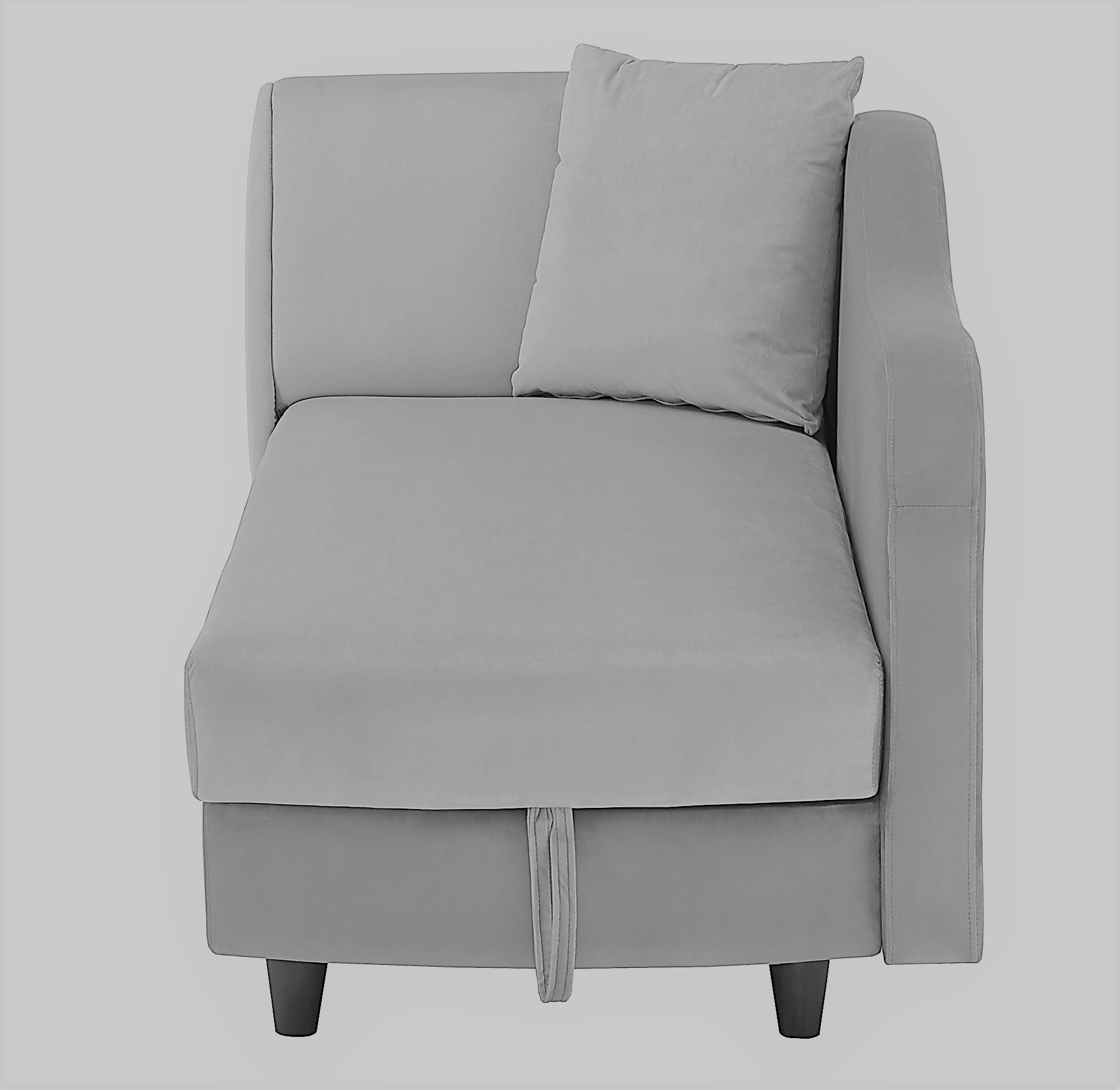 Weston Home Delaney Two-Tone Functional Chaise with 1 Pillow and Storage, Sea Green