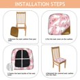 thumbnail image 4 of White Dogs and Flowers Seat Covers for Dining Room Chairs Set Of 4,Stretch Printed Washable Chair Seat Cover with Elastic Ties and Button,Removable Waterproof Couch Cushion Covers, 4 of 6