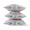 thumbnail image 4 of 16"x16" Cream Peach Evening Blue Zippered Broadcloth Geometric Throw Pillow, 4 of 5
