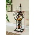 thumbnail image 4 of Pilaster Design Preston Free Standing Wine Rack, Black Metal and Faux Marble Top, Holds 11 Bottles, Transitional, 4 of 5
