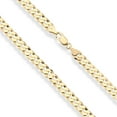 thumbnail image 3 of Miabella Solid 18K Gold Over Sterling Silver Italian 7mm Diamond-Cut Cuban Link Curb Chain Necklace for Men Women (Length 26 Inches), 3 of 7