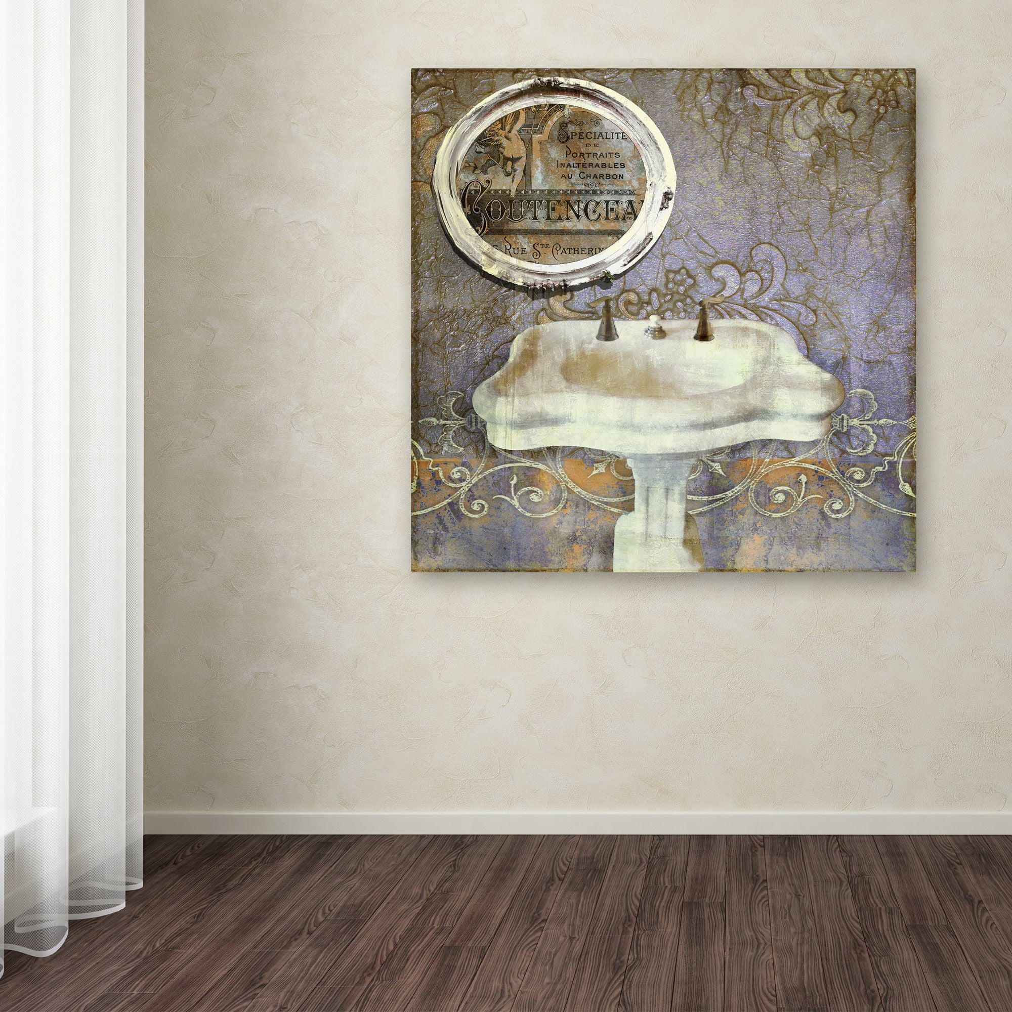 Trademark Fine Art "Salle de Bain II" Canvas Art by Color Bakery