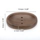 thumbnail image 4 of Ofertas únicas 1 Pc Plato de jabón portátil ovalado marrón oscuro para baño cocina 5.28"x3.78"x0.83", 4 of 6