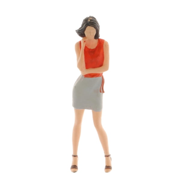 1PC Mini Diorama Resina Elegante Muñeca Calle Parque rio para Siku naranja Zulema escenario de personas de figura rm