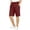Wine, variant on HAOTAGS Boys School Uniform Shorts 10-12,Breathable Solid Color Side Pockets Summer Shorts Khaki