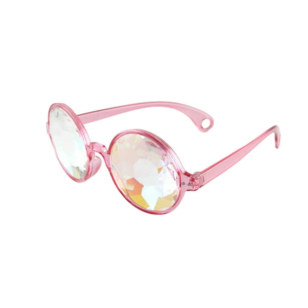 Sonducket Gafas de protección solar Rendimiento a juego Fiesta al aire libre Espectáculos Decoraciones encantadoras Festival Gafas de sol Vacaciones Lentes Rosa transparente Lente de colofonia Sonducket AP010692-02