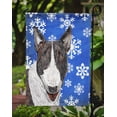thumbnail image 3 of Carolines Treasures SC9603-FLAG-PARENT Bull Terrier Blue Snowflake Winter Flag  multicolor, 3 of 3