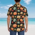 thumbnail image 5 of Cauagu Daisy maple leaf Print Hawaiian Shirt for Men,Casual Short Sleeve Button Down Shirts Summer Beach Men's Regular-Fit Short-Sleeve Print Shirt -, 5 of 6